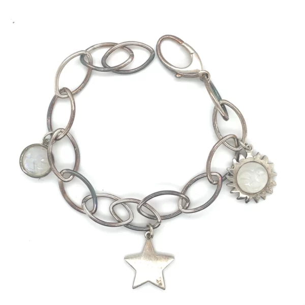 Bracelet en argent et pierre de lune