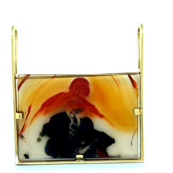 Pendentif MB or 18c et agate